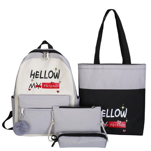 4pc japan canvas travel shoulder bag schoolbag backpack rucksacks letter backpacks for teenage girls bolcas femeninas #lr4
4pc japan canvas travel shoulder bag schoolbag backpack rucksacks letter backpacks for teenage girls bolcas femeninas #lr4