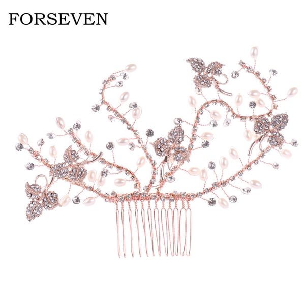 rose gold bridal hair combs women wedding headpieces pearl rhinestone tiara wedding pearl hair comb head jewelry, Golden;white
rose gold bridal hair combs women wedding headpieces pearl rhinestone tiara wedding pearl hair comb head jewelry, Golden;white
