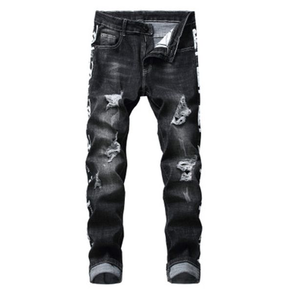 new men's fashion ripped stretch printed jeans black and blue slimming personality hipster men jeans sale
new men's fashion ripped stretch printed jeans black and blue slimming personality hipster men jeans sale