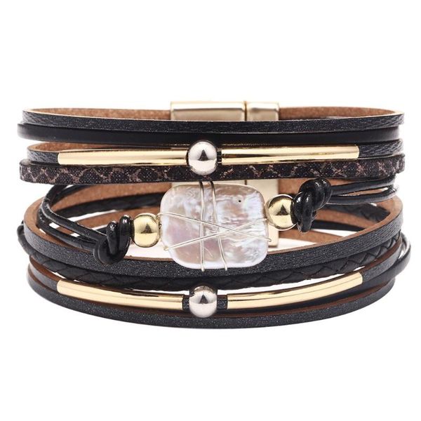 bohemian ethnic style bracelet female multilayer leather pearl bracelet chain bracelets for women jewelry adjustable, Golden;silver
bohemian ethnic style bracelet female multilayer leather pearl bracelet chain bracelets for women jewelry adjustable, Golden;silver