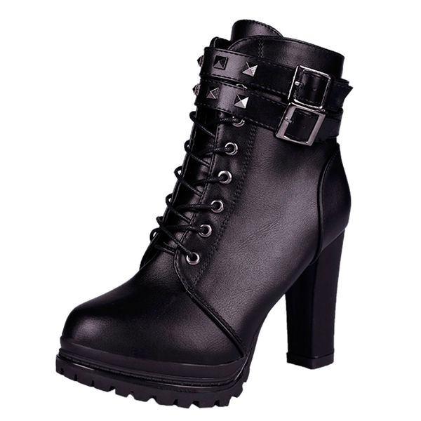 fashion women rivets heel boots suqare heels zipper solid color short boots buckle strap round toe shoes woman botas mujer, Black
fashion women rivets heel boots suqare heels zipper solid color short boots buckle strap round toe shoes woman botas mujer, Black