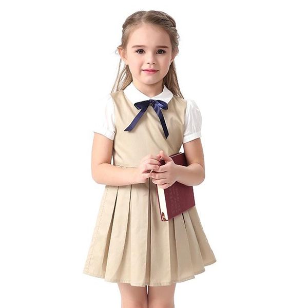 big girl summer dresses bowknot kids dress school uniform blue khaki color cotton 2018 princess wedding party for 4-14yrs, Red;yellow
big girl summer dresses bowknot kids dress school uniform blue khaki color cotton 2018 princess wedding party for 4-14yrs, Red;yellow