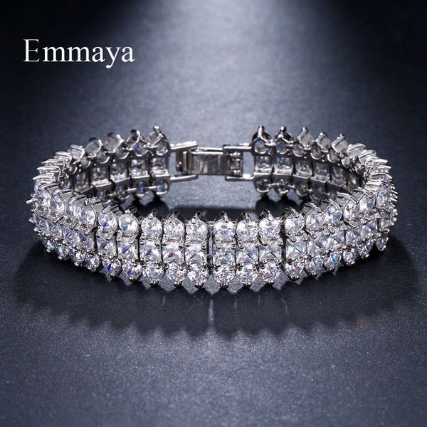 emmaya luxury crystal 3 rows bracelet zircon silver color bangles for women pulseiras bijoux femme bridal wedding jewelry, Golden;silver
emmaya luxury crystal 3 rows bracelet zircon silver color bangles for women pulseiras bijoux femme bridal wedding jewelry, Golden;silver