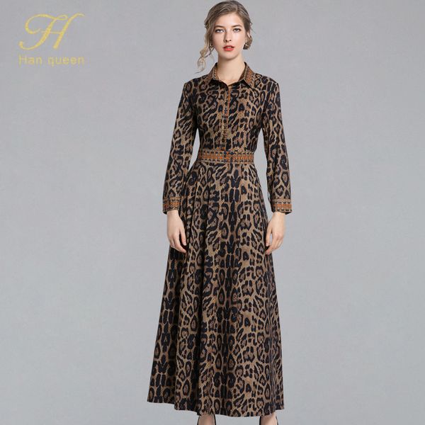 h han queen women vintage retro leopard a-line long dress 2019 spring business office party print trun-down collar swing dresses, Black;pink
h han queen women vintage retro leopard a-line long dress 2019 spring business office party print trun-down collar swing dresses, Black;pink