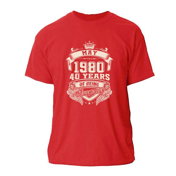 new 40th birthday born in may 1980 t-shirt for men cool mens t shirt s~3xl homme clothes mens tee shirt 100% cotton hip hop, White;black
new 40th birthday born in may 1980 t-shirt for men cool mens t shirt s~3xl homme clothes mens tee shirt 100% cotton hip hop, White;black