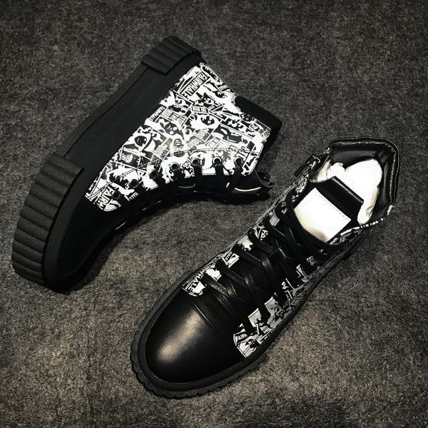 personality genuine leather shoes men 2020 fashion winter lace up ankle boots street hip hop shoes platform high-sneakers, Black
personality genuine leather shoes men 2020 fashion winter lace up ankle boots street hip hop shoes platform high-sneakers, Black