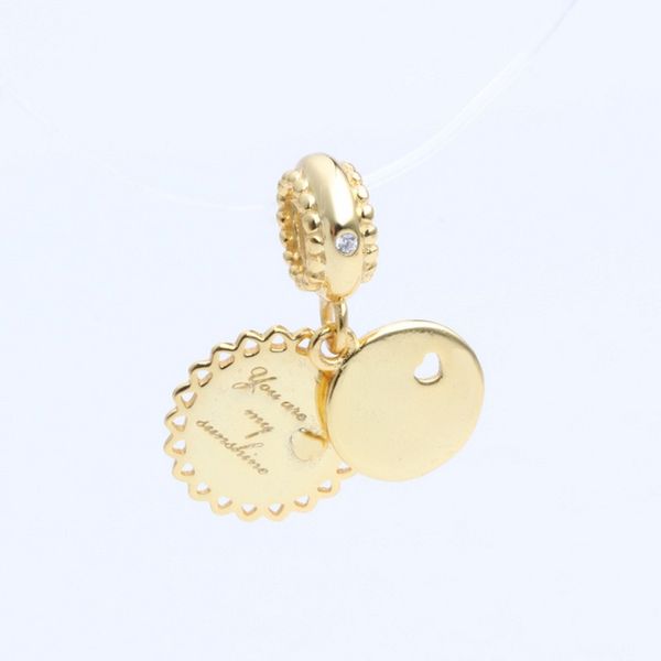 New Real 925 Sterling Silver Bead You Are My Sunshine Pendant 18K Gold Plating Charm Fit Original Women Pandora Bracelets DIY Jewelry
New Real 925 Sterling Silver Bead You Are My Sunshine Pendant 18K Gold Plating Charm Fit Original Women Pandora Bracelets DIY Jewelry
