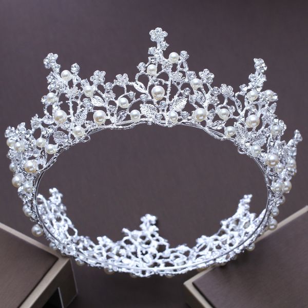 large round crown tiara rhinestone simulated pearls headpiece hair jewelry women queen headdress ornaments for wedding party new, Golden;white
large round crown tiara rhinestone simulated pearls headpiece hair jewelry women queen headdress ornaments for wedding party new, Golden;white