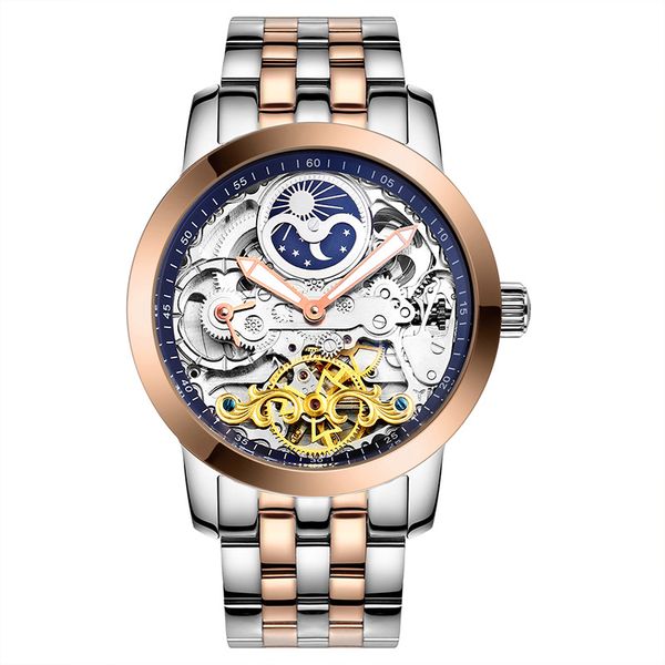2020 new automatic mechanical men watch hollow all steel man clock creative classic gift wristwatch, Slivery;brown
2020 new automatic mechanical men watch hollow all steel man clock creative classic gift wristwatch, Slivery;brown