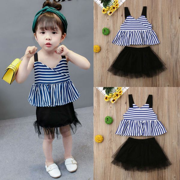 canis summer newborn baby girl summer stripe spaghetti strap ruffles party pageant tulle skirt clothes, Pink;blue
canis summer newborn baby girl summer stripe spaghetti strap ruffles party pageant tulle skirt clothes, Pink;blue