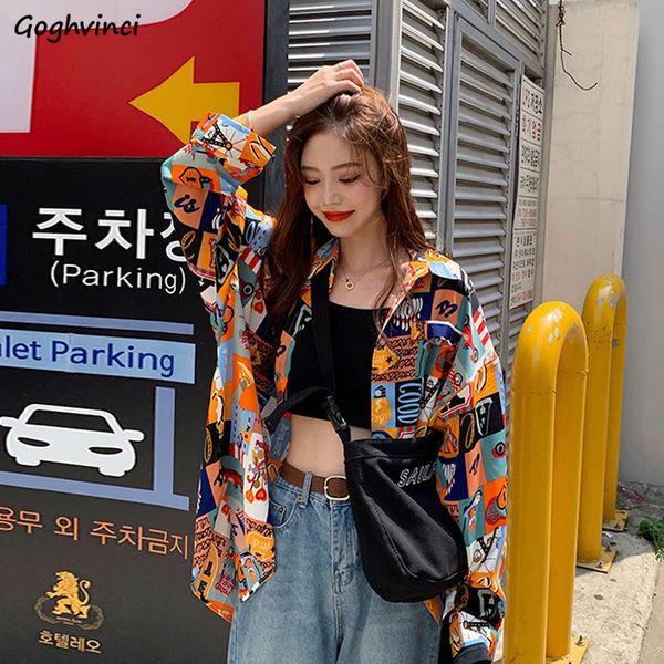 women's blouses & shirts women spring printed thin colorful loose hip-hop street wear female outwears beach hawaii fashion leisure teen, White
women's blouses & shirts women spring printed thin colorful loose hip-hop street wear female outwears beach hawaii fashion leisure teen, White