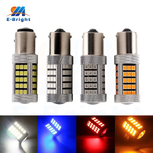 

2-50pcs 12v 24v 2835 63 smd s25 1156 ba15s 1157 bay15d led bulb auto turn brake signals car light turning light white red blue