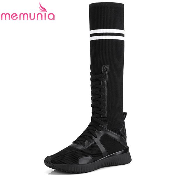 memunia 2018 new arrival knee high boots women sweet med heels casual boots popular autumn winter square shoes female, Black
memunia 2018 new arrival knee high boots women sweet med heels casual boots popular autumn winter square shoes female, Black