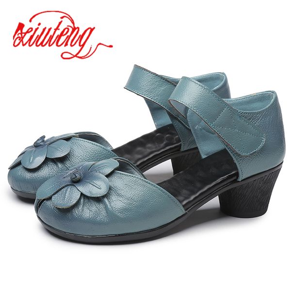 xiuteng 2018 new fashion summer female handmade sandals flowers women's leather shoes casual thick with women sandals back strap, Black
xiuteng 2018 new fashion summer female handmade sandals flowers women's leather shoes casual thick with women sandals back strap, Black