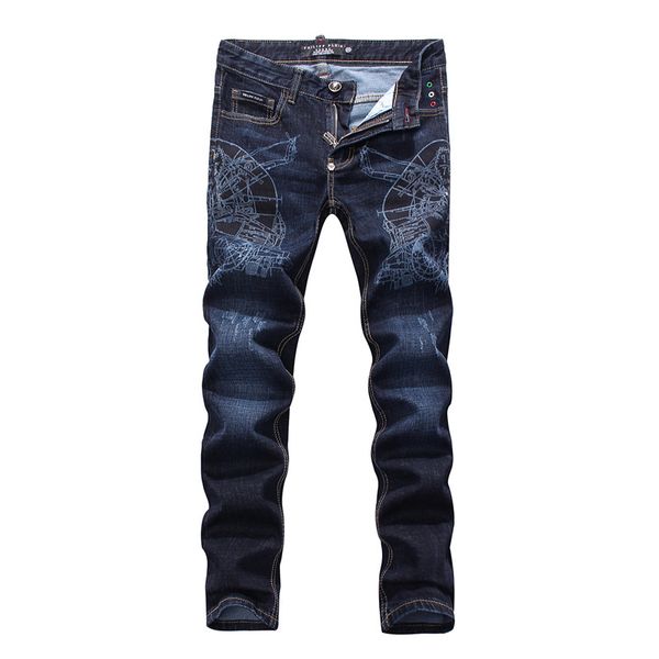 european and american street embroidery, rivet, patch, hole, patch, slim small straight tube, non mainstream punk jeans, male designer jeans, Blue
european and american street embroidery, rivet, patch, hole, patch, slim small straight tube, non mainstream punk jeans, male designer jeans, Blue