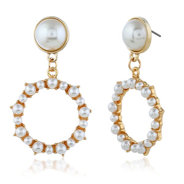 korean simple pearl geometry ring earrings fashionable hollow sweet girl earrings, Golden
korean simple pearl geometry ring earrings fashionable hollow sweet girl earrings, Golden