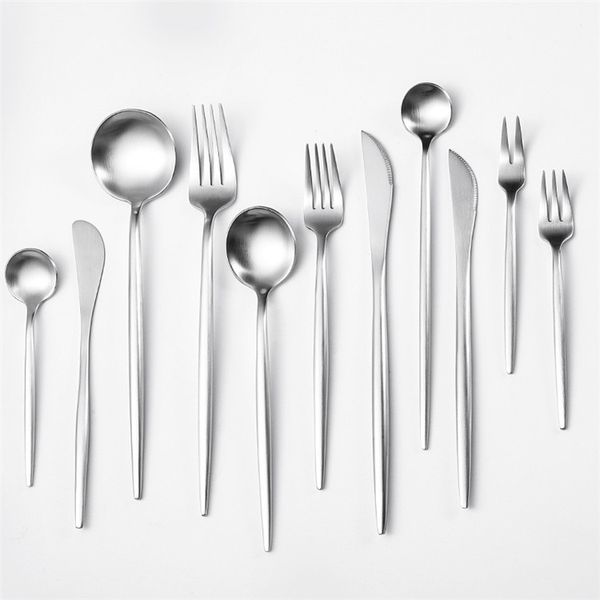 silverware flatware matte silver stainless steel 304 fork spoon knife cutlery l restaurant 11 items available
silverware flatware matte silver stainless steel 304 fork spoon knife cutlery l restaurant 11 items available