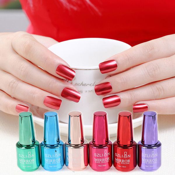 6 colors 18ml mirror effect metallic nail polish purple rose gold silver chrome nail art varnish for nails manicure
6 colors 18ml mirror effect metallic nail polish purple rose gold silver chrome nail art varnish for nails manicure