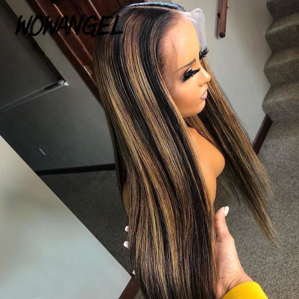 wowangel straight colored pre plucked glueless full lace human hair wig brazilian remy straight colored blonde highlight wigs, Black;brown
wowangel straight colored pre plucked glueless full lace human hair wig brazilian remy straight colored blonde highlight wigs, Black;brown