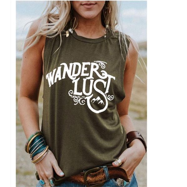 women summer 2020 tank cotton casual t-shirt sleeveless cute tee print wanderlust letter fashion party, White
women summer 2020 tank cotton casual t-shirt sleeveless cute tee print wanderlust letter fashion party, White