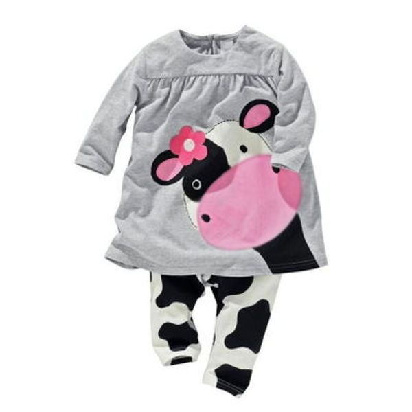 newborn spring and autumn baby girl clothes casual long-sleeve t-shirt+pants suit tracksuit the cow suit of the girls, White 
newborn spring and autumn baby girl clothes casual long-sleeve t-shirt+pants suit tracksuit the cow suit of the girls, White