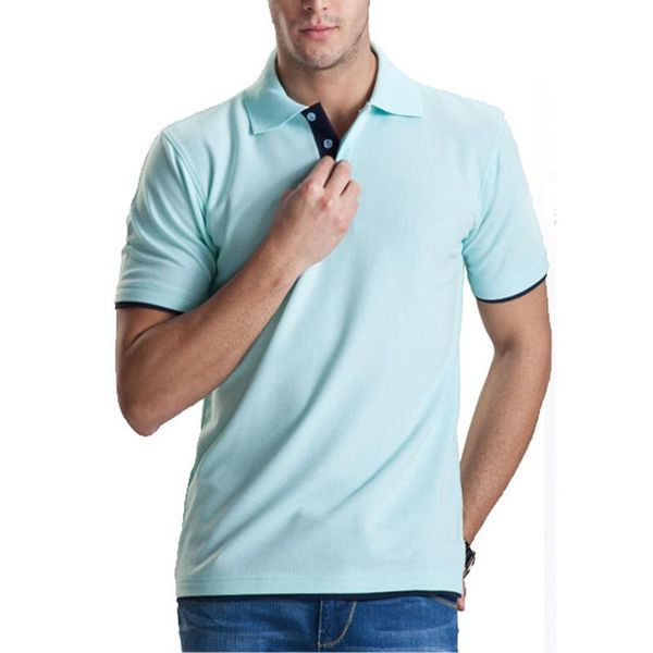 shirt clothing polo wholesale solid men polo casual cotton fit tee shirt homme slim brand well evjea