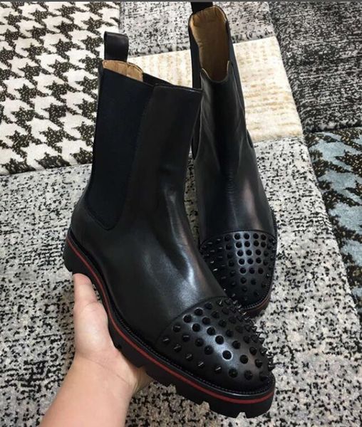 luxurious fashion designer men black leather with spike toe high red bottom boots,brand flat knight ankle boots winter casual shoes
luxurious fashion designer men black leather with spike toe high red bottom boots,brand flat knight ankle boots winter casual shoes