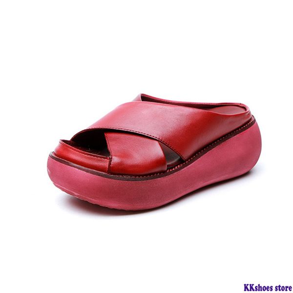 women's platform slippers summer shoes 2020 genuine leather ladies shoes mother handmade summer slippers for woman shoe, Black
women's platform slippers summer shoes 2020 genuine leather ladies shoes mother handmade summer slippers for woman shoe, Black
