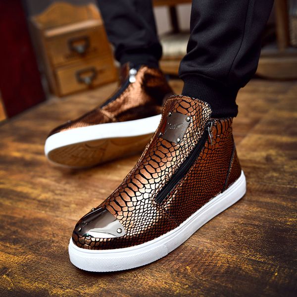 qasduo men shoes brand design ankle boots casual side zipper pu patchwork punk rock chain high sneakers for mens drop ship, Black
qasduo men shoes brand design ankle boots casual side zipper pu patchwork punk rock chain high sneakers for mens drop ship, Black