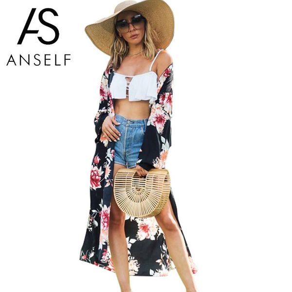 anself 2019 new women kimono cardigan floral print open front boho saida de praia loose outerwear beach bikini cover up black, White
anself 2019 new women kimono cardigan floral print open front boho saida de praia loose outerwear beach bikini cover up black, White
