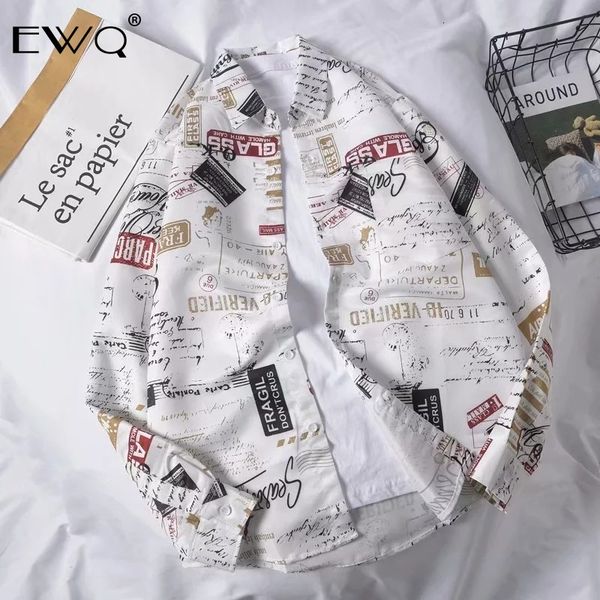 ewq / men's clothing 2020 spring personality letter print long sleeve shirt for male lovers concise single breasted 19h-a195, White;black
ewq / men's clothing 2020 spring personality letter print long sleeve shirt for male lovers concise single breasted 19h-a195, White;black