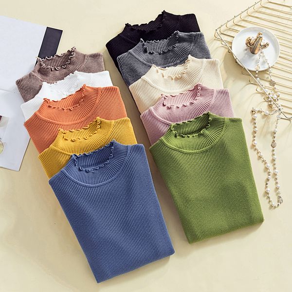 winter turtleneck knitted women sweaters and solid casual long sleeve pullovers cute sueter mujer korean kawaii jumper, White;black
winter turtleneck knitted women sweaters and solid casual long sleeve pullovers cute sueter mujer korean kawaii jumper, White;black