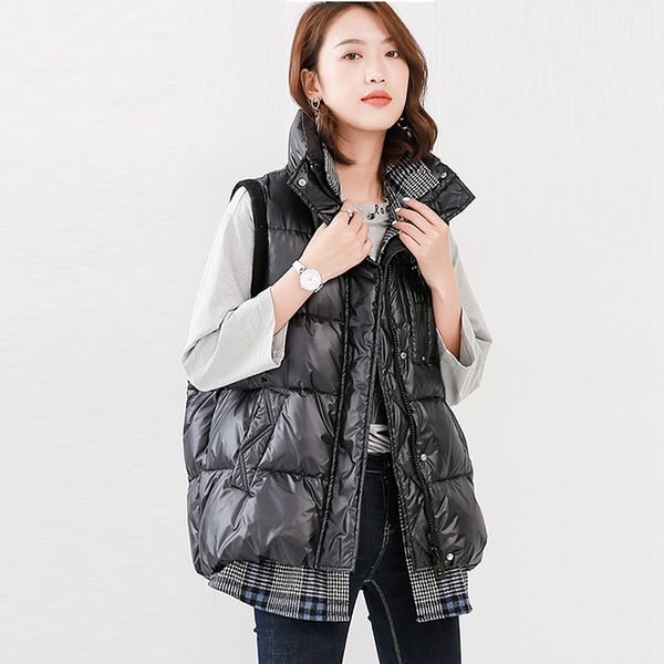 vest women 90% white duck down plus size classical designs solid pockets sleeveless coat 3 colors casual vest new fashion style, Black;white
vest women 90% white duck down plus size classical designs solid pockets sleeveless coat 3 colors casual vest new fashion style, Black;white
