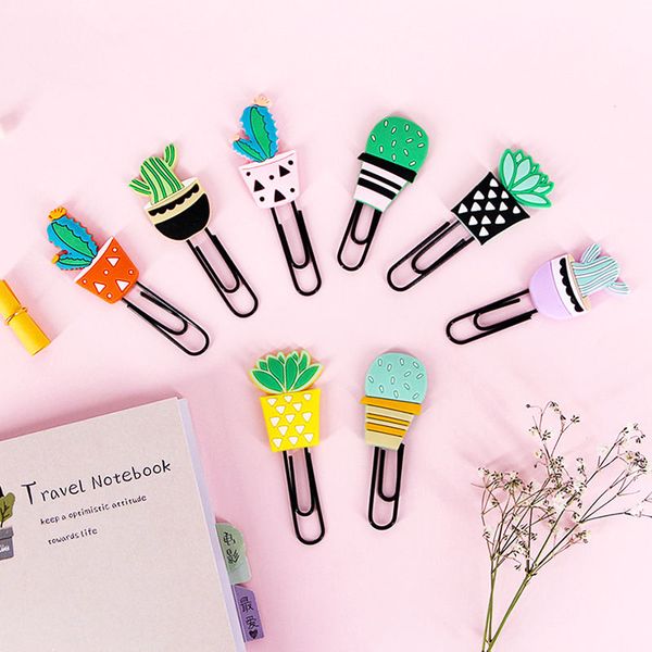 coloffice 4pcs/set creative stationery cartoon green cactus soft silicone colorful paper clip kawaii cute bookmark random design 
coloffice 4pcs/set creative stationery cartoon green cactus soft silicone colorful paper clip kawaii cute bookmark random design
