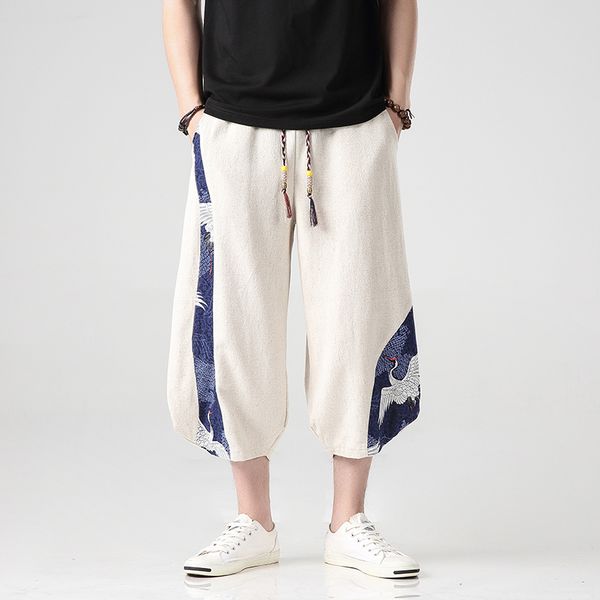 mens cotton linen cropped cross pants summer men wide-legged bloomers calf-length trousers male chinese style harem pants 2020, Black
mens cotton linen cropped cross pants summer men wide-legged bloomers calf-length trousers male chinese style harem pants 2020, Black