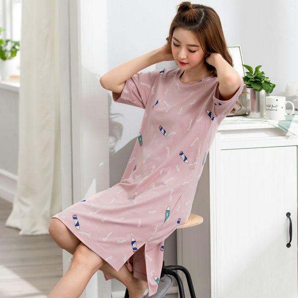 perfering 2020 korean night dress new loose women sleepwear ladies nightwear women nightgown summer cotton home dress nighty, Black;red
perfering 2020 korean night dress new loose women sleepwear ladies nightwear women nightgown summer cotton home dress nighty, Black;red
