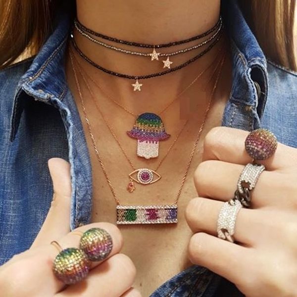 2019 новые прибыл bohemia красочных cz проложили хамсу руки турецкого зла дизайна глаз большой рука boho ожерелье способа cj191221, Silver
2019 новые прибыл bohemia красочных cz проложили хамсу руки турецкого зла дизайна глаз большой рука boho ожерелье способа cj191221, Silver