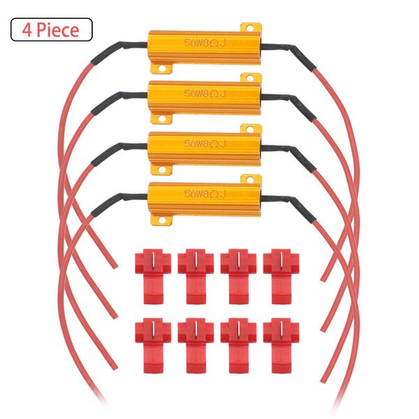 4 pcs 50w 8 ohm led load resistors fix led bulb fast hyper flash turn signal blink error code 15mm x 50mm for auto lighting
4 pcs 50w 8 ohm led load resistors fix led bulb fast hyper flash turn signal blink error code 15mm x 50mm for auto lighting