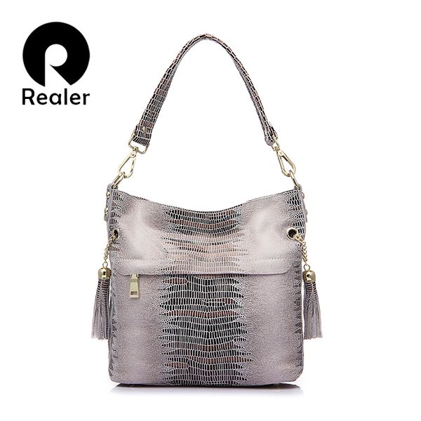 realer brand genuine leather crocodile bags for women shoulder messenger bags casual tote bag hobos handbag with tassel
realer brand genuine leather crocodile bags for women shoulder messenger bags casual tote bag hobos handbag with tassel