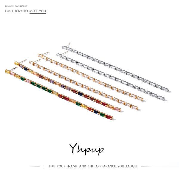 yhpup personality long chain tassel dangle earrings color zirconia earrings for female wedding party s925 jewelry, Golden
yhpup personality long chain tassel dangle earrings color zirconia earrings for female wedding party s925 jewelry, Golden