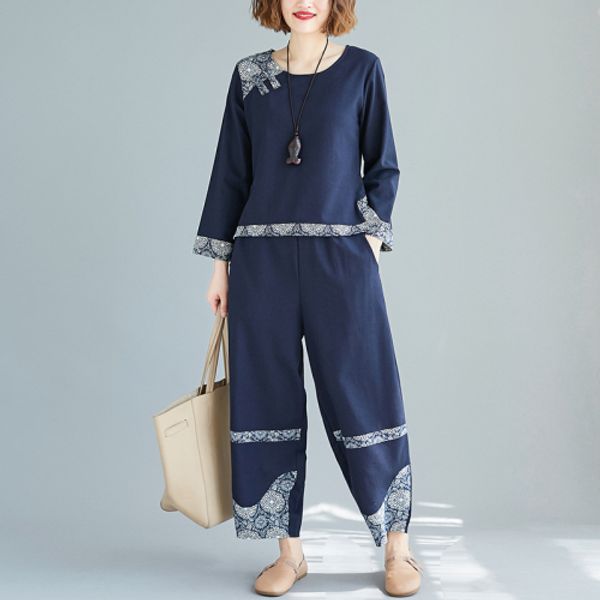 splicing 2 piece sets womens outfits vintage matching sets contrast women 2 piece set and pants cotton woman suit, White
splicing 2 piece sets womens outfits vintage matching sets contrast women 2 piece set and pants cotton woman suit, White