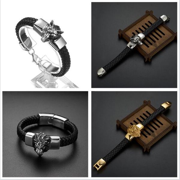 22см мода и кожа властной браслет нержавеющей стали высокого качества волк и лев шарм мужские ювелирные изделия 15mm, Golden;silver
22см мода и кожа властной браслет нержавеющей стали высокого качества волк и лев шарм мужские ювелирные изделия 15mm, Golden;silver