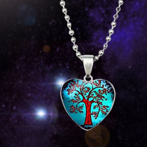 1 pc peach heart glass pendant necklace life tree time long chain necklace for mother's day gift fashion jewelry accessories, Silver
1 pc peach heart glass pendant necklace life tree time long chain necklace for mother's day gift fashion jewelry accessories, Silver