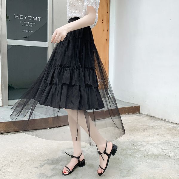 new arrival skirt mori girl 2019 summer casual mesh skirts women long white black ruffles high waist
new arrival skirt mori girl 2019 summer casual mesh skirts women long white black ruffles high waist