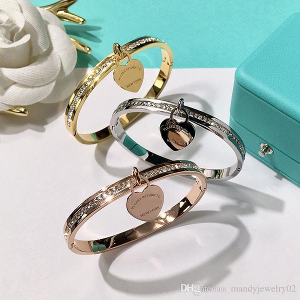 2018 new brand double t fashion stainless steel brand heart bracelets for women with cz diamond love bracelet new york fine jewelry, Black
2018 new brand double t fashion stainless steel brand heart bracelets for women with cz diamond love bracelet new york fine jewelry, Black