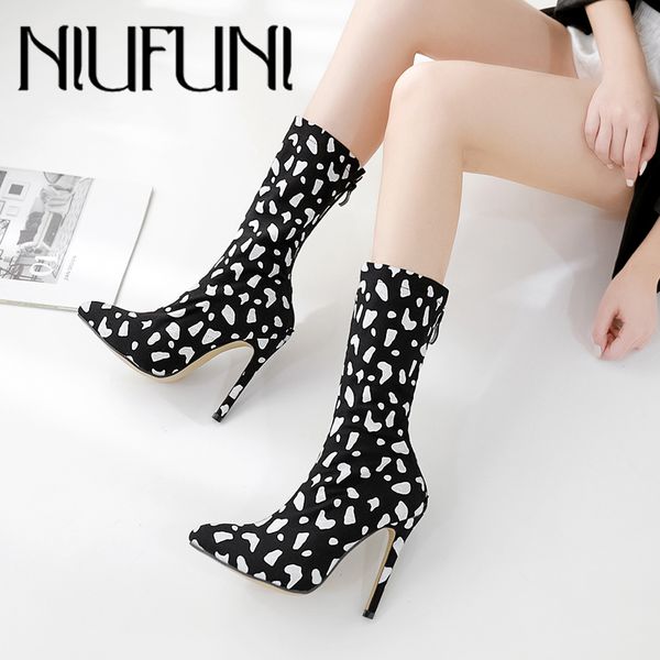 niufuni 2019 new autumn boots women snow print pointed high heeled botas mid-calf boots lady stilettos women shoes, Black
niufuni 2019 new autumn boots women snow print pointed high heeled botas mid-calf boots lady stilettos women shoes, Black