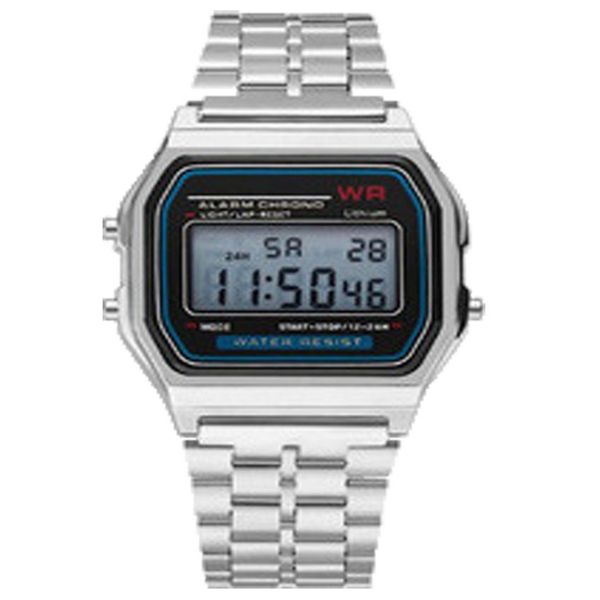led electronic watch wr f91w steel belt a159 harajuku style fashion watch multi-function led table, Slivery;brown
led electronic watch wr f91w steel belt a159 harajuku style fashion watch multi-function led table, Slivery;brown