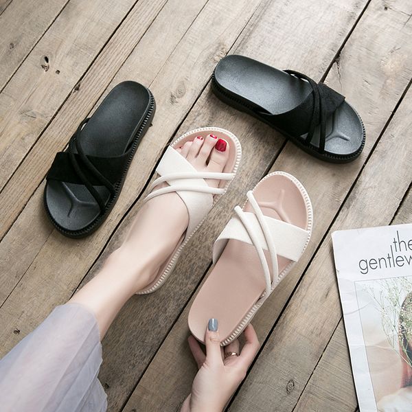 cross-tied flat shoes female womens slippers outdoor pantofle low platform slides 2020 soft rubber pu concise shoes women, Black
cross-tied flat shoes female womens slippers outdoor pantofle low platform slides 2020 soft rubber pu concise shoes women, Black