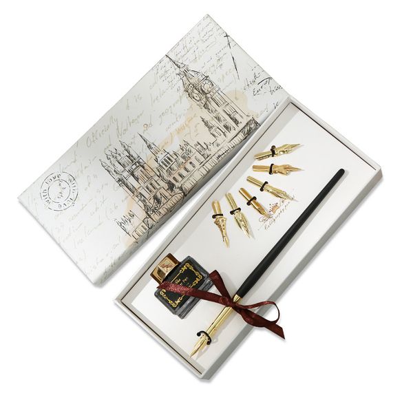 gold metal fountain pen set vintage wooden brown penholder english calligraphy dip ink pen writing pens teacher's day gift 5 nib
gold metal fountain pen set vintage wooden brown penholder english calligraphy dip ink pen writing pens teacher's day gift 5 nib