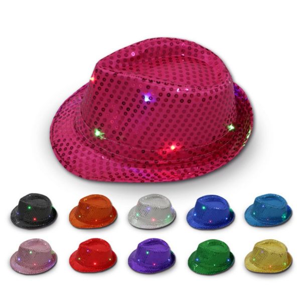led light up sequin fedora hats jazz dance hats party cosplay decoration for men & women party and club dropship part
led light up sequin fedora hats jazz dance hats party cosplay decoration for men & women party and club dropship part